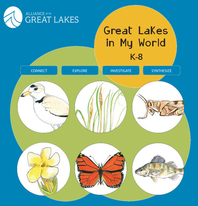The cover of the Alliance for the Great Lakes' lesson plan book, Great Lakes in My World